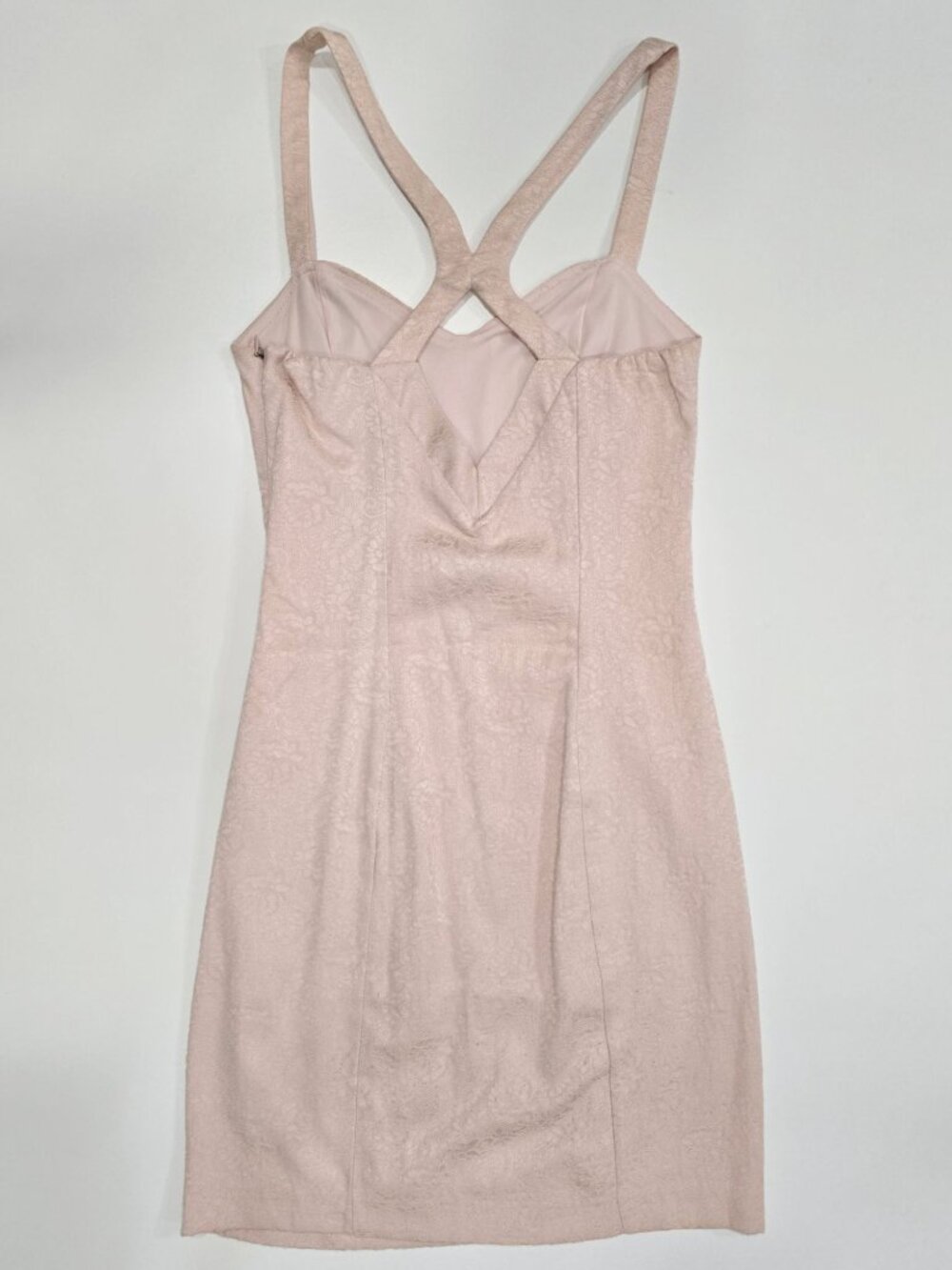 Bershka ✦ Pink Lace Sleeveless Dress ✦ Strappy Back & Side Zip Dressy Collection - Picture 3 of 10